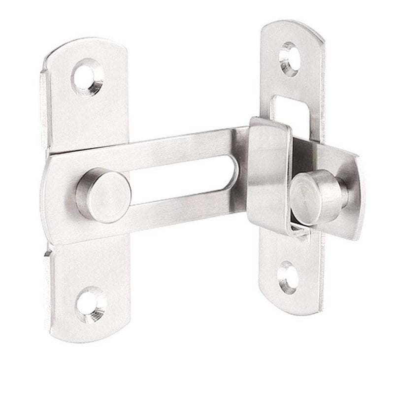 WANLIAN Door Hasp Latch 4 Inch,90 Degree Stainless Steel Safety Home Anti Theft Guard Bolts Action Hardware Sliding Lock Right Angle - Image 4